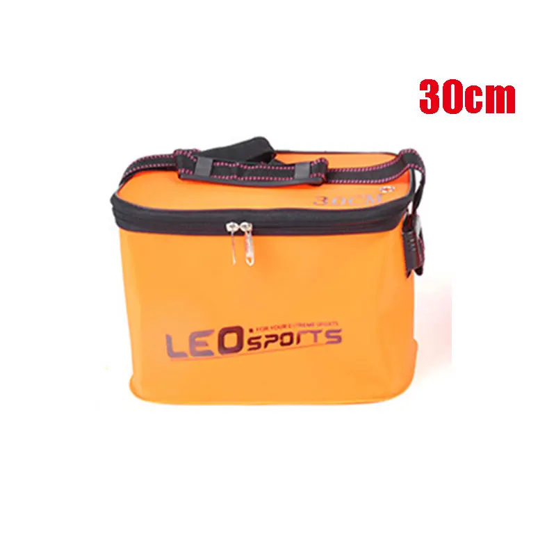 Orange 30cm Открытый Портативный Рыбалка Тип застежки: молния основной ведро Шестерни ева рыбалка ведро складной Портативный Кемпинг Пеший Туризм EVA сумка с застёжкой ведро 30/40/45 см - Цвет: Orange 30cm