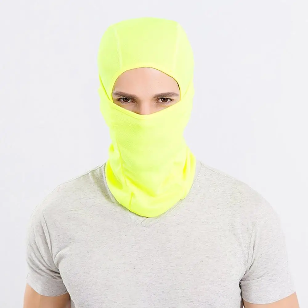 fluorescent green Дышащий пыленепроницаемый ветрозащитный Открытый тактический Велоспорт зимний полный шарф маска шеи сноуборд велосипед Лыжная маска - Цвет: fluorescent green