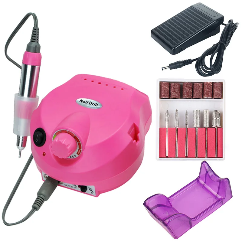  35000/20000 RPM Electric Nail Drill Machine Set Milling Cutter for Manicure Pedicure Gel Cuticle Ro