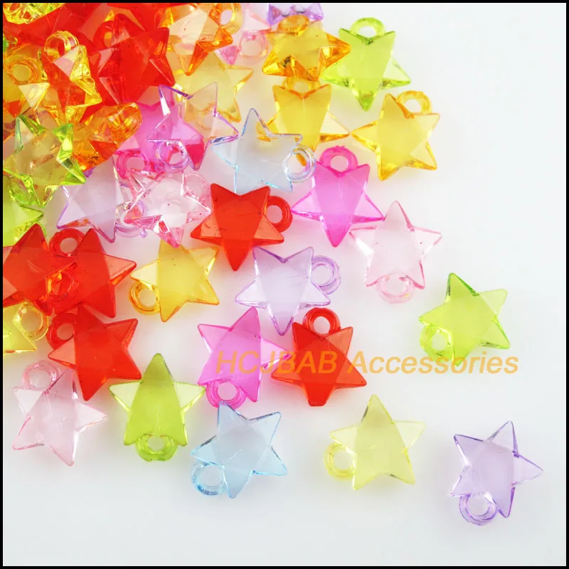 60 New Star Charms Acrylic Plastic Pendants Clear Mixed 15x17mm - Charms AliExpress