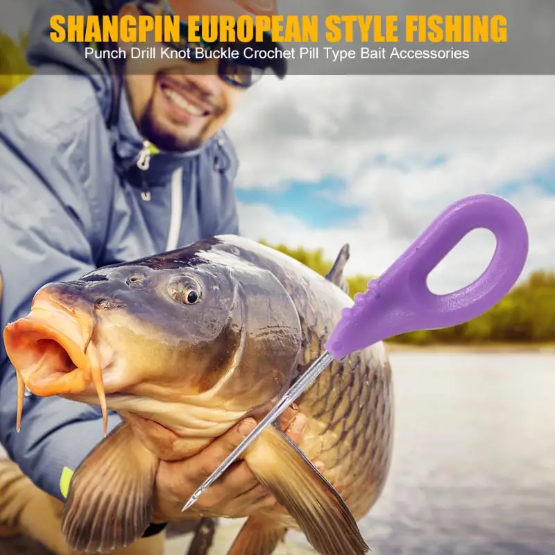 

Portable Knot Drill Pins Bait Steel Tool Carp Fishing Bait Knot Barb Pin Needle Angling Tackle Splicing Making Tool