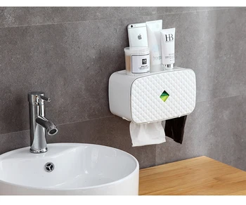 

Bathroom Toilet Tissue Dispenser Wall-Mounted Double Door Tissue Box Bathroom Kitchen Storage Box Paper Towel Dispenser