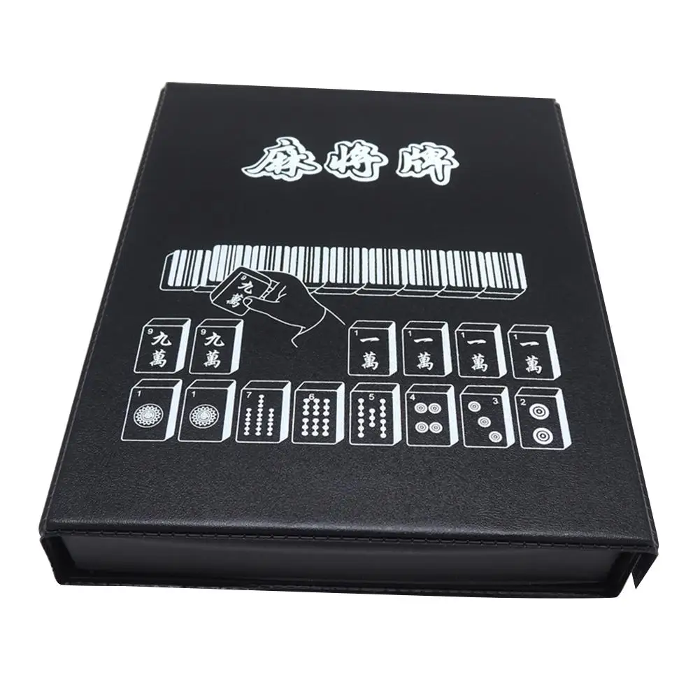 

Mini Mah-Jong Portable Carving Travel Folding Boxes Majiang Set Table Game Mahjong 2CM Premium Mini Mahjong