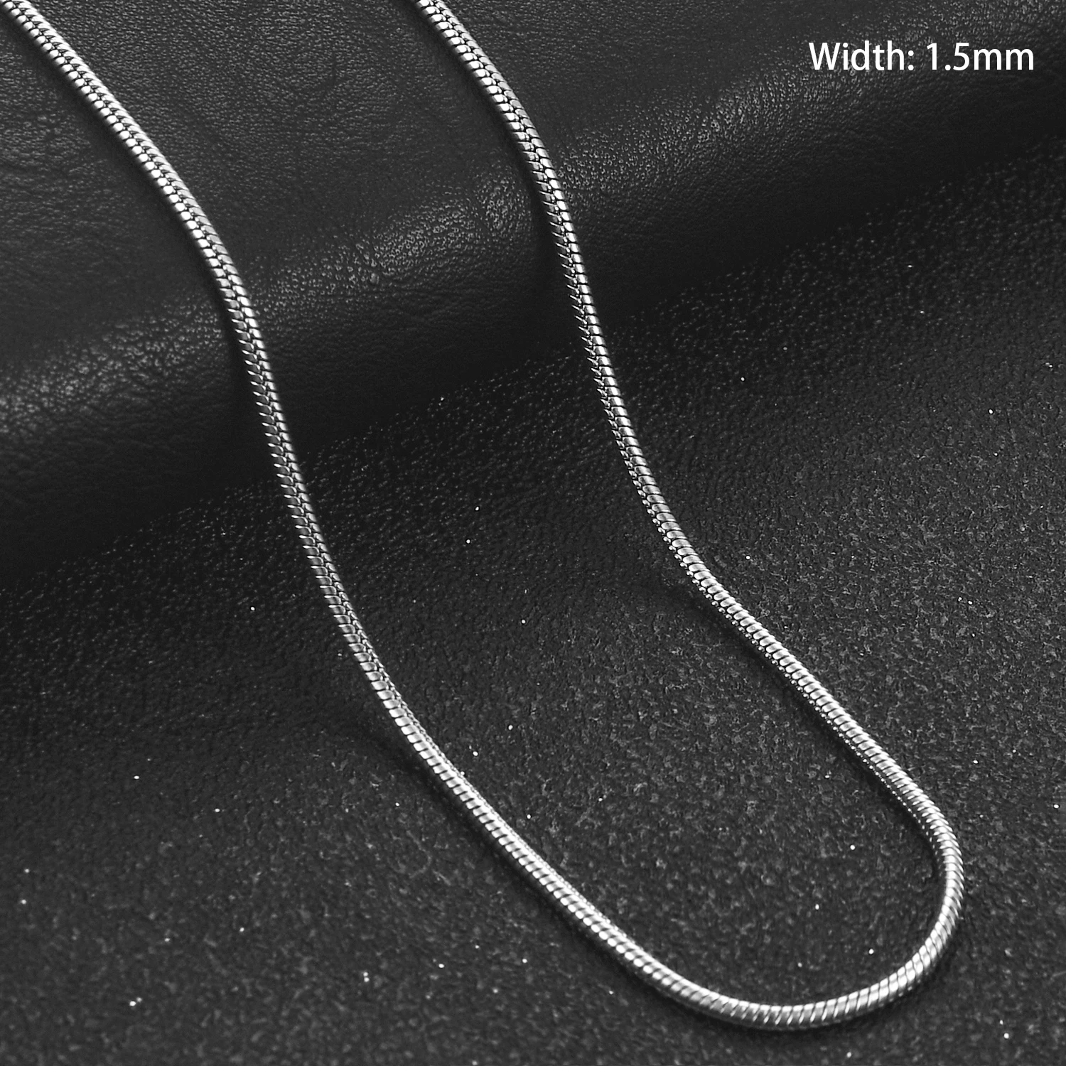 stainless steel necklace 1/1.5/2.4/4mm Mens Waterproof Stainless Steel Necklace Round Snake Bone Chain Metal Jewelry Accessory for Men Women