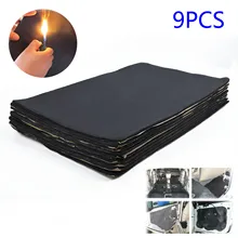 9Pcs Car Auto Van Sound Noise Proofing Deadener Insulation Foam Heat Shield Mat