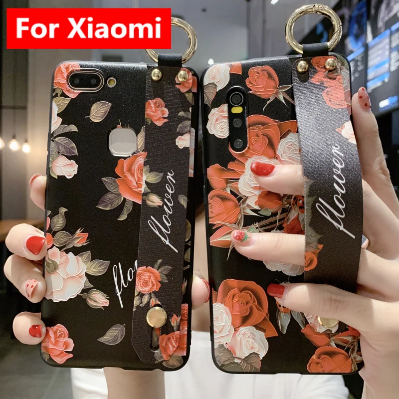 Мягкий чехол для телефона из ТПУ с ремешком на запястье Redmi Note 5 5A 6 7pro 4X K20 pro Xiaomi 8 9 5X