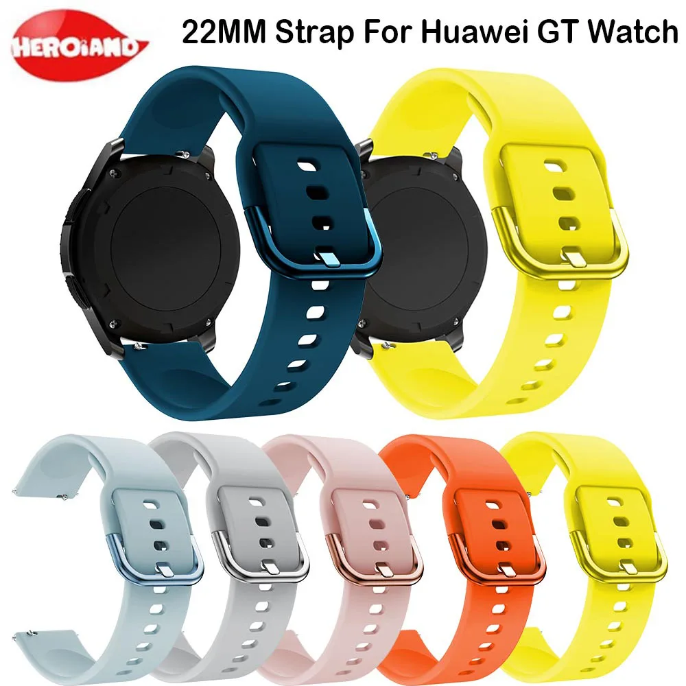 22 мм ремешок для huawei Watch GT силиконовые ремешки для часов для Honor часы волшебный браслет GT2 46 мм аксессуары для умных часов