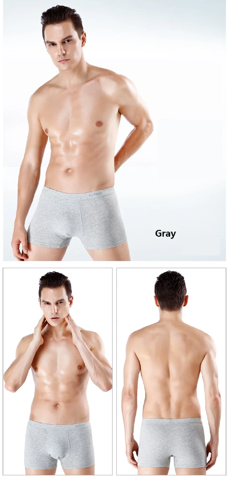 AAA хлопковые мужские трусы боксеры мужские хлопковые Para Hombre u-образные боксеры со средней талией однотонное нижнее белье для мужчин s Calsones Homme Bielizna