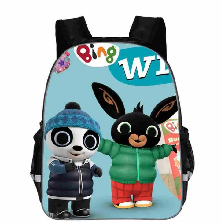 picture color Рюкзак с принтом аниме Bing Bunny, школьный рюкзак для мальчиков и девочек, детская сумка для книг, мультяшный рюкзак для маленьких девочек, cartable enfant, сумка для детского сада - Цвет: picture color