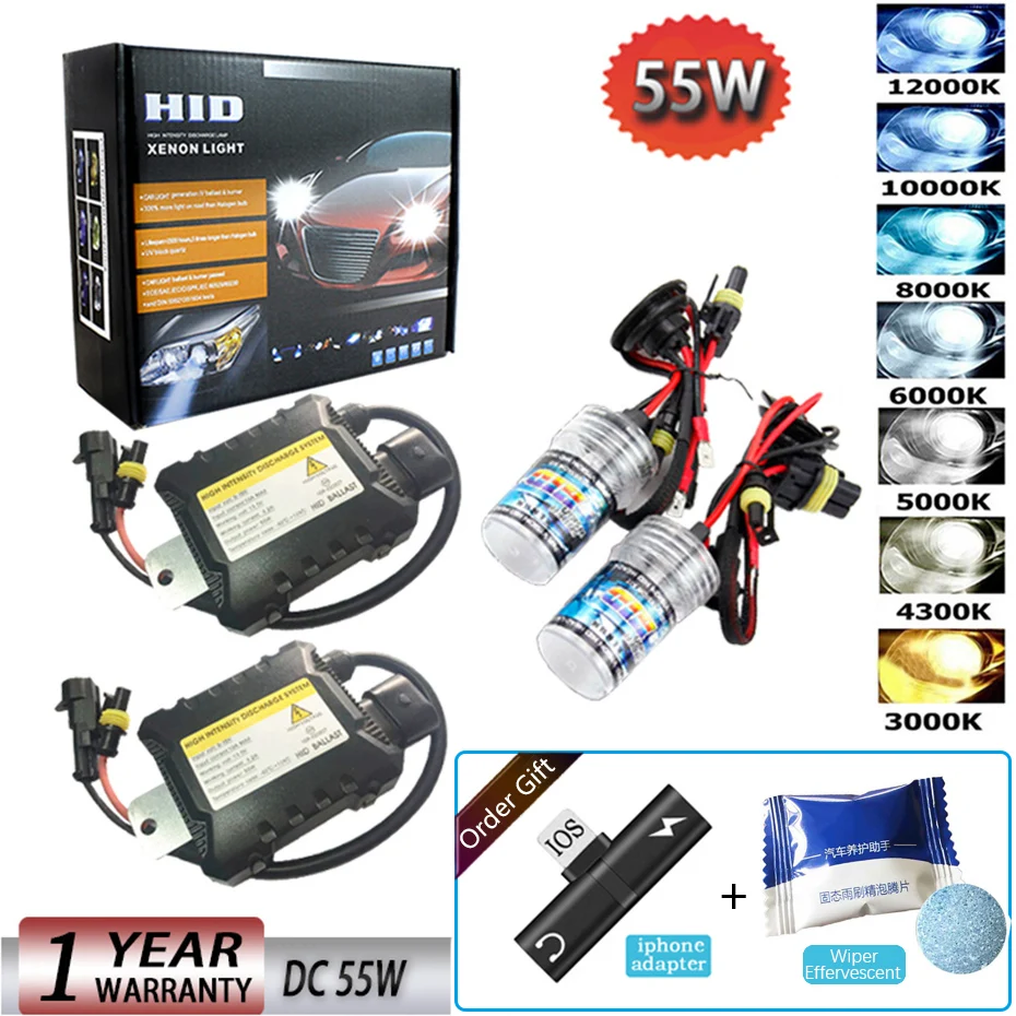 D2C D2R 9005 H9 9004 H4-3 LiNKFOR 2PCS Digital 35W Slim HID Xenon Ballast Light Conversion Kit Universal for H7 D2S H11 9006