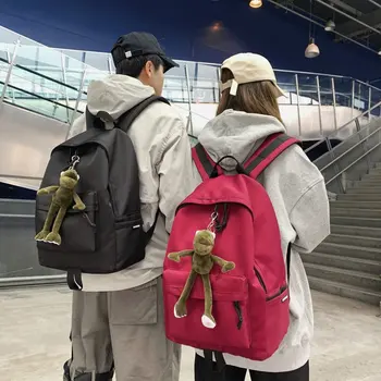 

New Women Man Canvas Backpacks Waterproof School Travel Bags for Teenagers Girls Fashion Laptop Patchwork Backpack Shoulder Bag