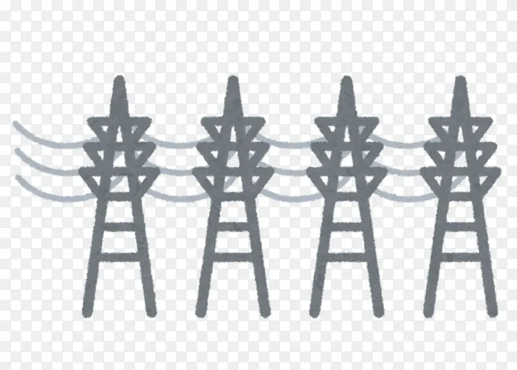 高压电缆架空电力线点阵塔输电いらすとや高压png图片素材免费下载 图片编号 Png素材网