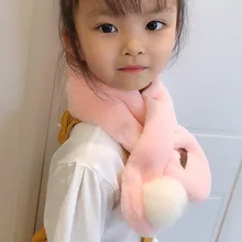 Зимние Утепленные шарфы, детский шарф, модные мягкие однотонные шали, зимний плюшевый шарф, ветровка, шаль, шарфы