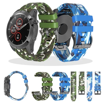

26mm Watchband for Garmin Fenix 5 5XPro 3HR Fenix 6X 6XPro Descent Mk1 D2 Quick Release Silicone Easyfit Accessories Wrist Band