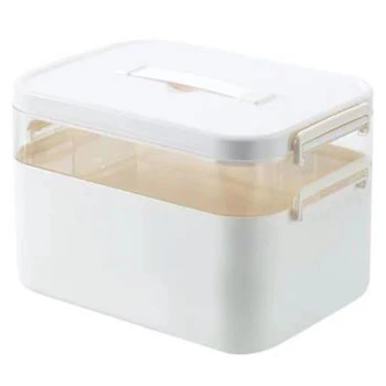 

Household Home Portable First Aid Kit Multilayer Medicine Box Plastic Storage Organizer Large Capacity Layered Medicine Chest
