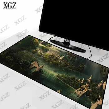 

XGZ Lord of The Rings Fantasy Forest Landscape MousePad Large Lock Edge Gaming Mouse Pad for CSGO Dota 2 Laptop Notebook Mat XXL