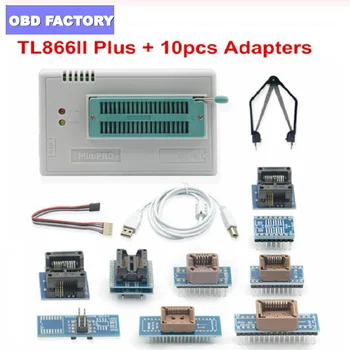 

Mini pro TL866II Plus USB Universal programmer + 10 items IC Adapters High speed TL866CS English manual Free shipping