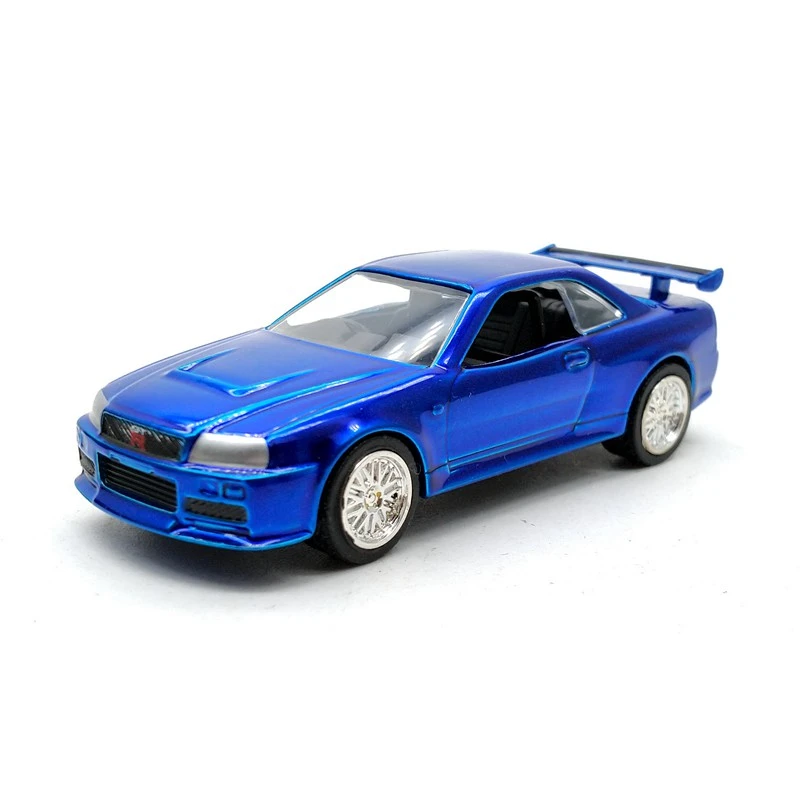 1 55 Fast And Furious Cars Brian S Nissan Gtr R34 Simulation Metal Diecast Model Cars Kids Toys Diecasts Toy Vehicles Aliexpress