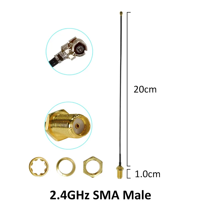 Антенна 2 4G Wifi 5dbi SMA мужская белая 4 ГГц всенаправленная антенна роутера +