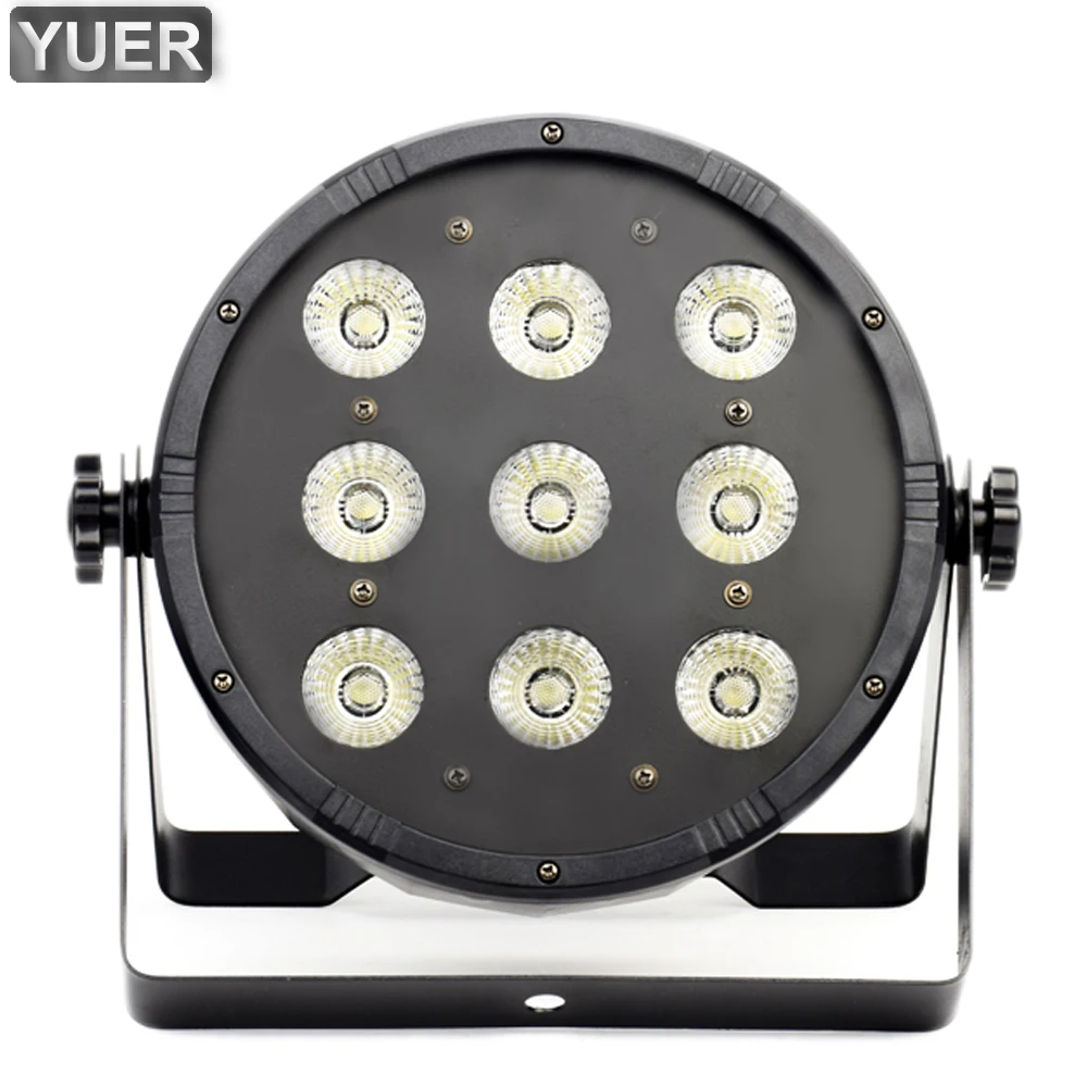 4Pcs/Lot 9x10W 4IN1 RGBW LED Stage Effect Light Wash Strobe LED Flat Par Light With DMX512 Sound Music Party Disco DJ Equipment