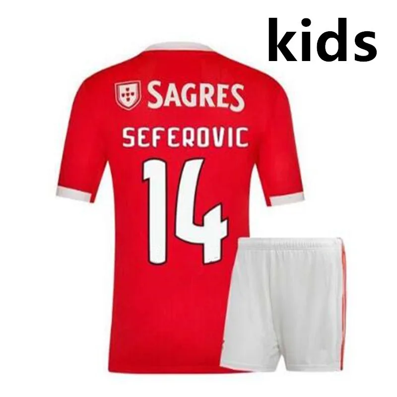 Детский комплект для мальчиков; коллекция года; 20 Benfica JONAS; Футбольная Футболка для дома; JOAO FELIX RAFA Pizzi Salvio Raul Jimenez; Детская футбольная рубашка