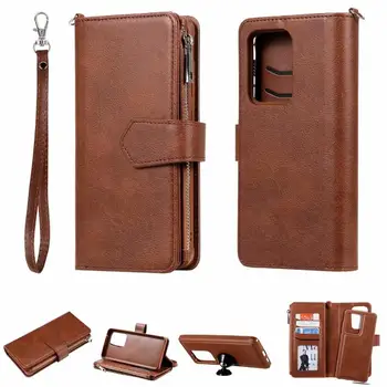 

Zipper Wallet Case for Samsung S20 Detachable 2 in 1 Flip Case Leather Magnetic Wrist Strap Cover for Samsung Galaxy S20 Plus