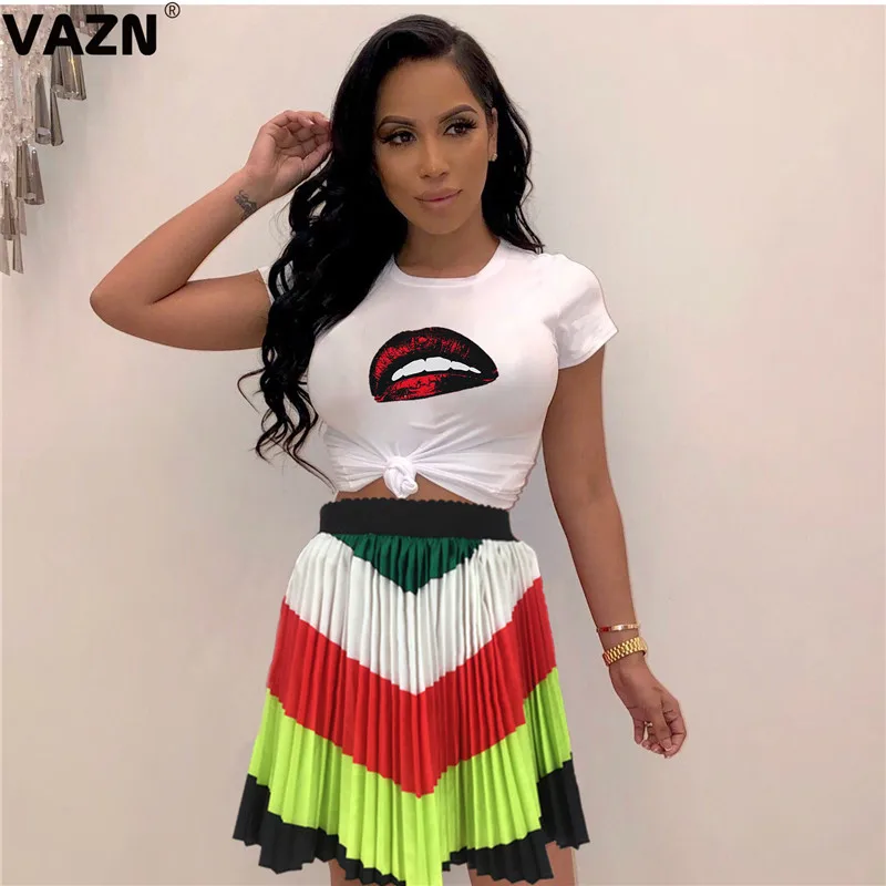 VAZN/LM-6329,, незаметное снижение возраста, модные сексуальные женские плиссированные юбки, женские шифоновые мини-юбки трапециевидной формы в стиле ампир джокер