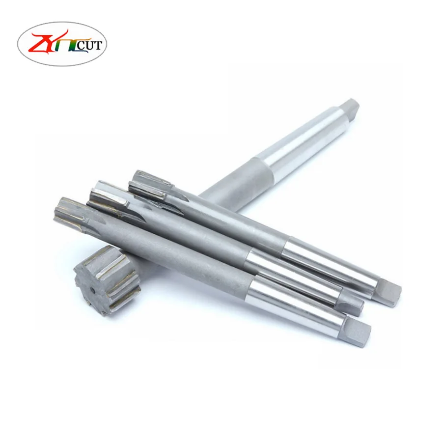 Morse MT2 MT3 MT4 10-50mm H7 High speed steel Carbide inlaid machine reamer with taper shank inlaid with tungsten steel reamer 3