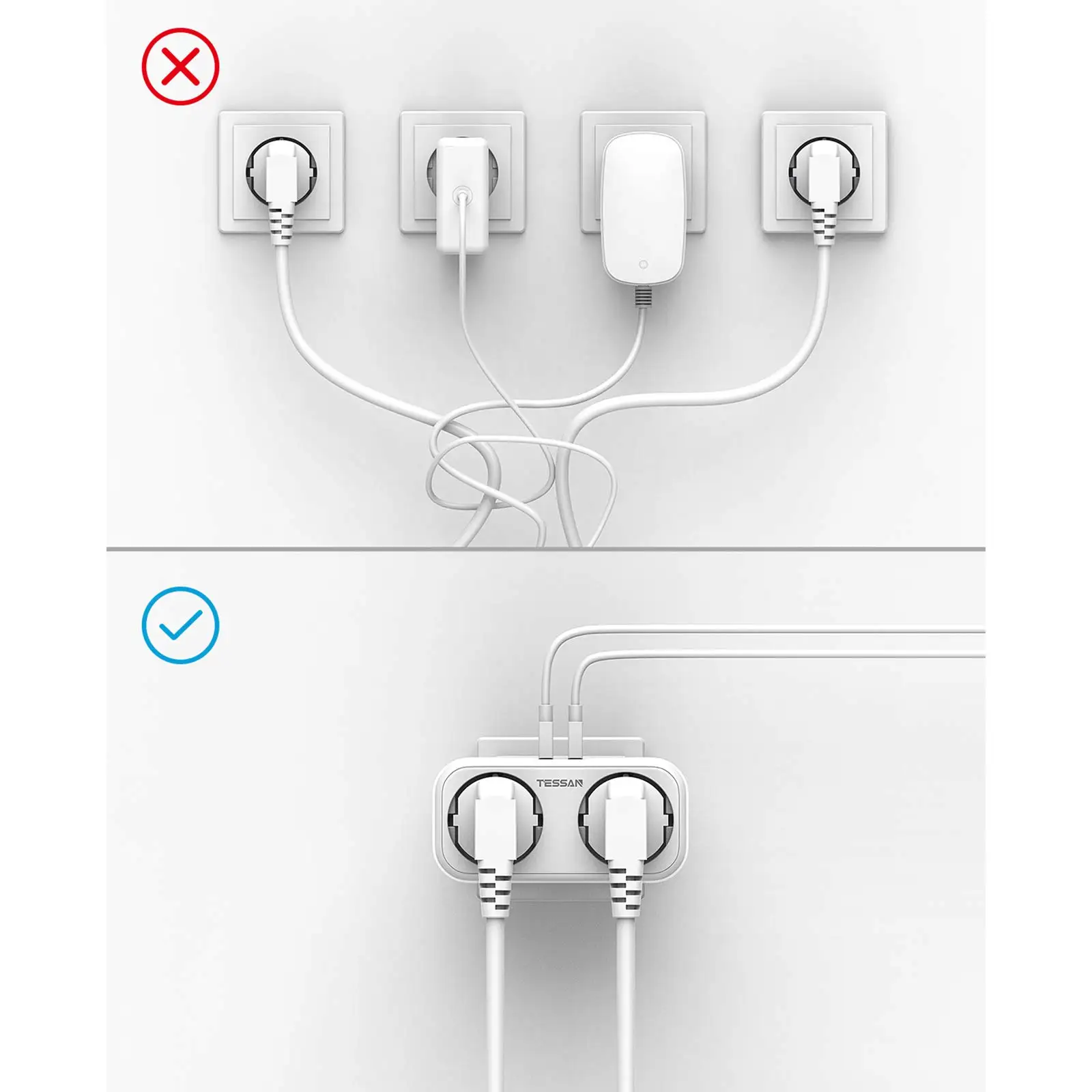 usb, faixa de energia para parede, 110