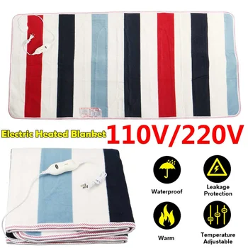 

110V/220V Winter Electric Blanket Heater Double Single Body Warmer Thermostat Electric Heating Blanket Heated Mat Washable