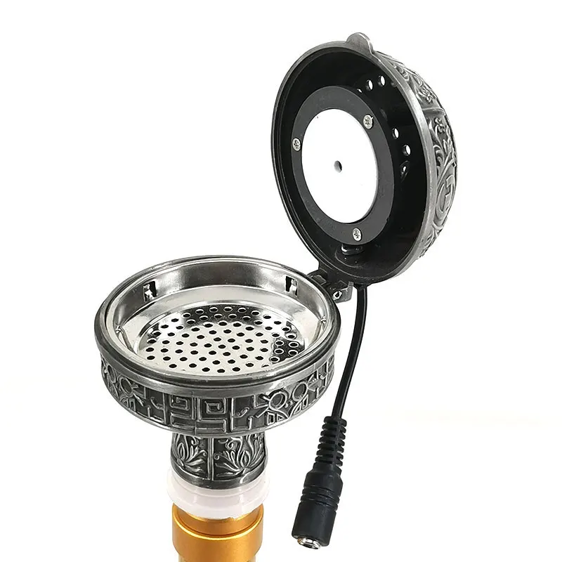 

Arabian Hookah Head Accessories Electronic Metal Smokepan Smoke Paste Heater Pot Carbon-free Chicha Nargile Shisha Bowl