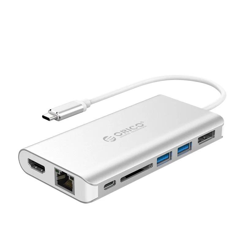 Алюминиевый сплав 7 в 1 type-C* 1(зарядка), HDMI* 1, USB3.0* 2, RJ45* 1, SD* 1, DisplayPort* 1 многофункциональная док-станция, XC-305