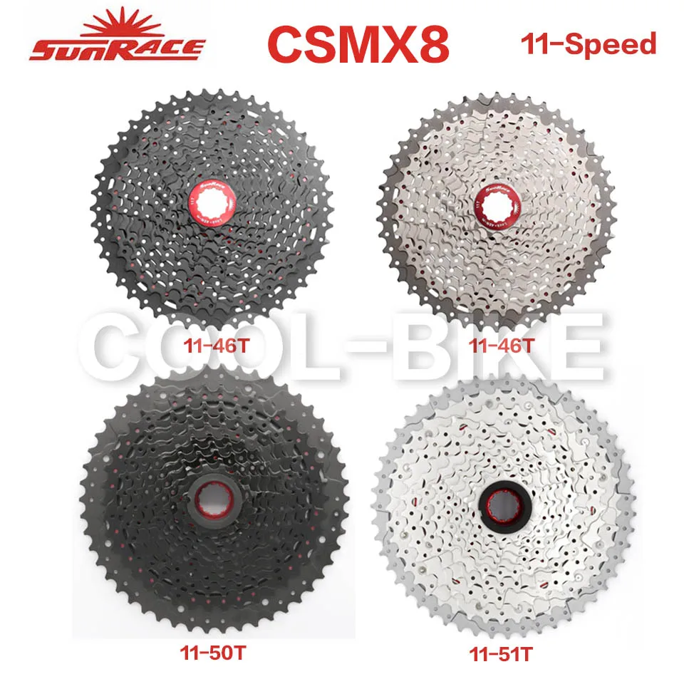 SunRace CSMS8 CSMX8 11 Speed Wide Ratio bike bicycle cassette Mountain Bicycle freewheel 11-42T 11-46T 11-50T 11-51T | Спорт и