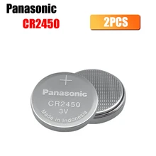 2 шт. Panasonic CR2450 Кнопка ячейки Батарея 3V 2450 ECR2450 KCR2450 5029LC LM2450 литий Батарея, duct Fan