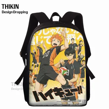 

THIKIN Hot Anime Volleyball Boy Game School Book Bag Boys Backpack Students Outdoor Sport Back Pack Children Rucksack Cosplay