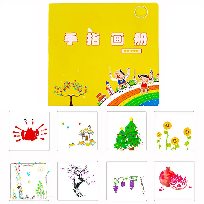 album painting 24 см смешная 24 цвета штемпельная подушечка для печати DIY пальчиковая живопись для рукоделия, кардмейкинга для детей Монтессори рисунок 0-12 месяцев Детские игрушки - Цвет: album painting