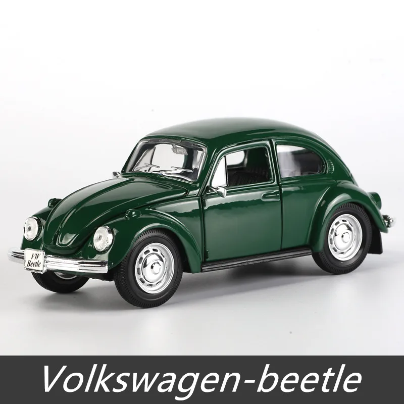 Maisto 1:24 Beetle, дикая лошадь, сплав, модель автомобиля, литье под давлением, модель автомобиля, моделирование, украшение автомобиля, коллекция, Подарочная игрушка - Цвет: Beetle
