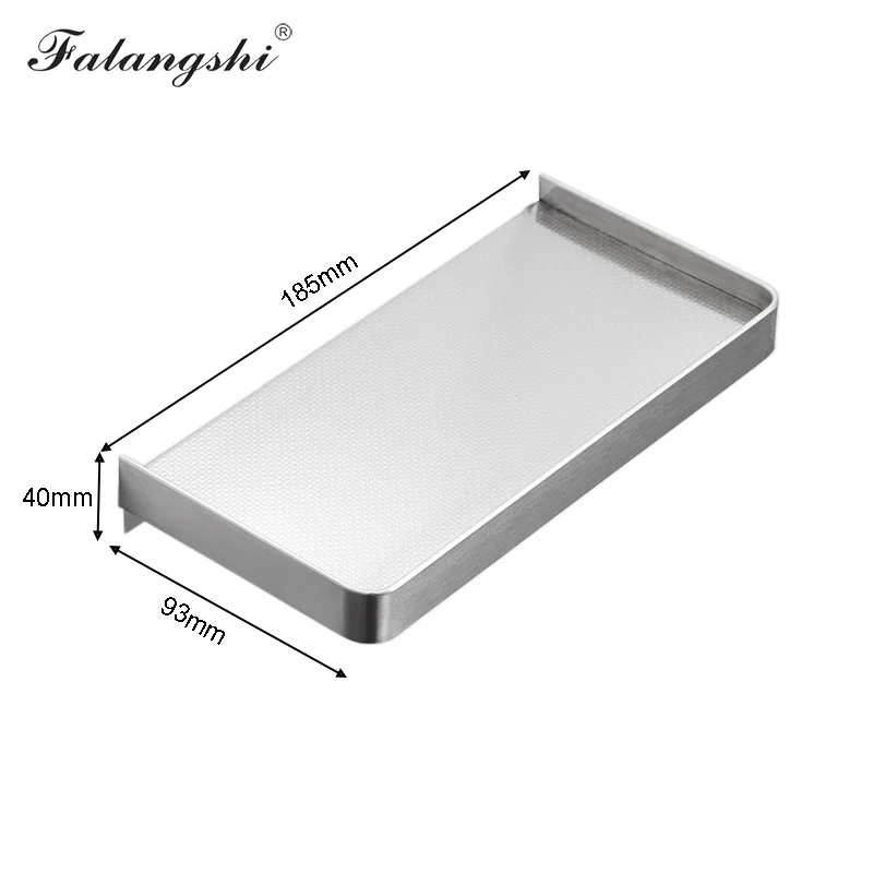 Falangshi Bathroom Shelf Phone Storage Rack Shelves Stainless Steel Wall Mount Shower Basket Holder Phone Holder WB8015 6