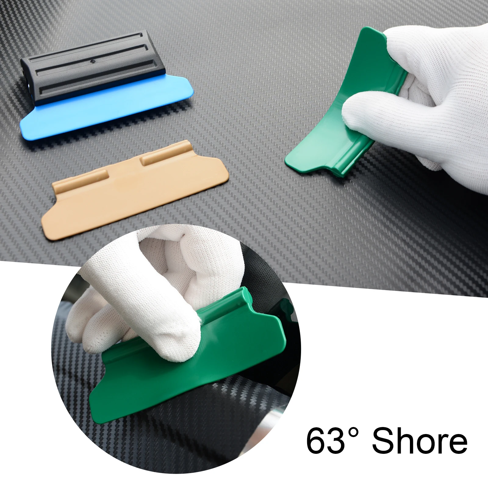 FOSHIO Multi Vinyl Squeegee for Vinyl Carbon Fiber Car Film Wrap Different Hardness Wrapping Scraper Auto Window Tint Film Tool