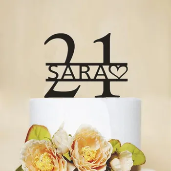 

Birthday Cake Topper 21st Birthday Cake Topper Personalized Name and Age Unique Birthday Celebration Event Cake Accessory Supply