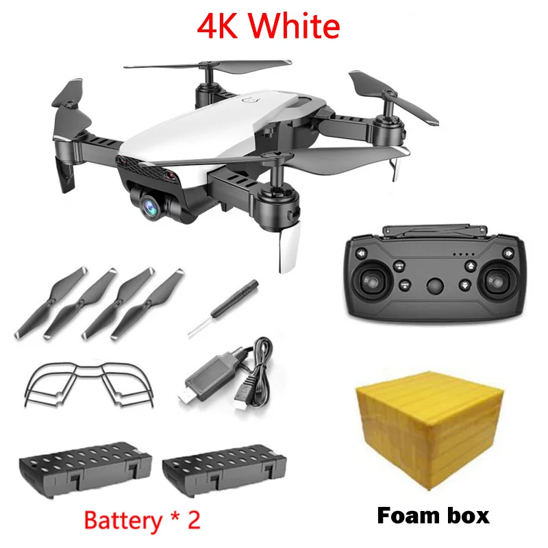 4K White 2B FB LAUMOX M69G FPV Дрон с камерой 4K HD Дрон широкоугольный WiFi складной селфи Дрон оптический поток RC Квадрокоптер Vs E58 M69 Дрон - Цвет: 4K White 2B FB
