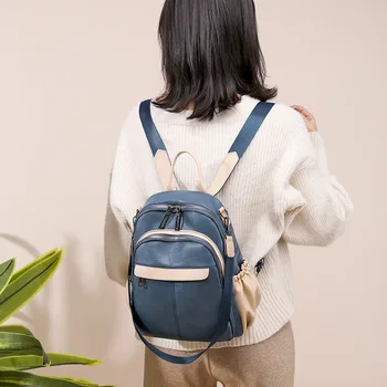 

Backpack New Korean retro Pu school style all-around small backpack
