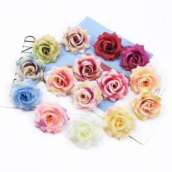 

2/5/10/ Pieces Wedding decorative flowers wreaths home decoration accessories DIY gifts box silk roses artificial flowers cheap