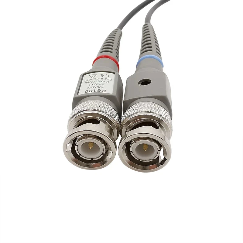 P6100 BNC Oscilloscope Probe DC-100MHz 1X 10X Analyzer Alligator Clip Probes Test Leads With Accessories Kit 2Pcs/lot