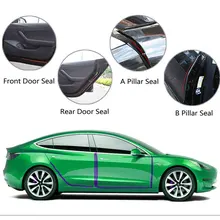 VANSSI Tesla модель 3 дверной уплотнитель комплект звукоизолированный резиновый погода черновик уплотнения полосы ветер шум редукционный комплект