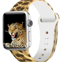 Печатные силиконовый ремешок для наручных часов Apple Watch 38 мм/40 мм 42 мм/44 мм спортивный ремешок для наручных часов iwatch серии 4/3/2/1 Смарт-часы браслет