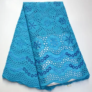 

High Quality Embroidery sky blue Lace Fabric Swiss Voile Lace In Switzerland 2020 New Design African Swiss Voile Lace Fabric