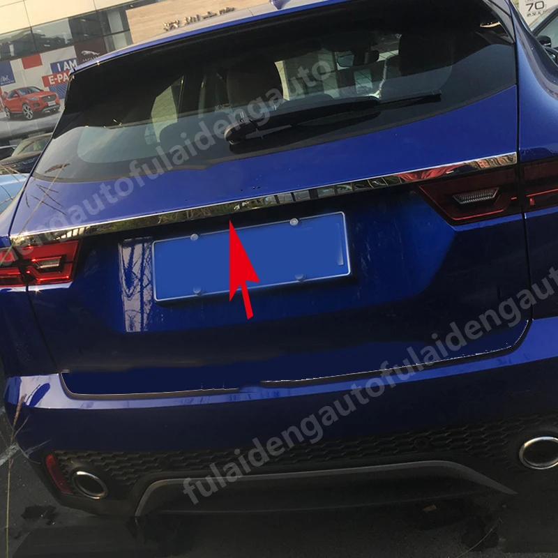 Для Jaguar E-PACE- Новинка Задняя Крышка багажника из нержавеющей стали декоративная накладка автомобильные аксессуары