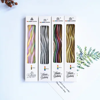 

Cakesmile silm curve Candle cake topper cupcake party for baking birthday decoration cake decorating tools baking accessories