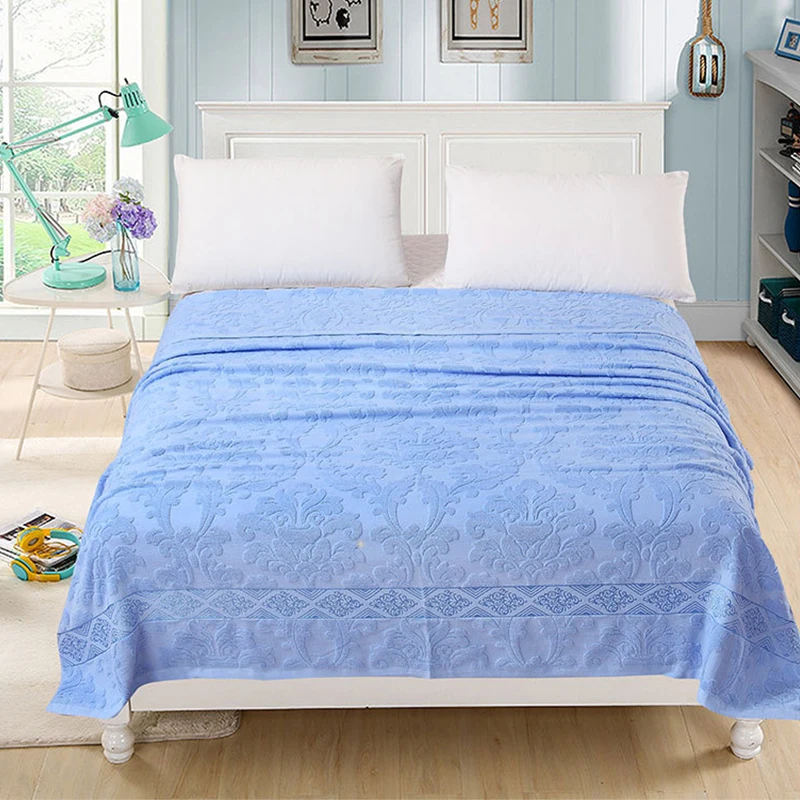 Summer Blankets For Beds 100 Cotton Quilts Solid Embossed Bedspread